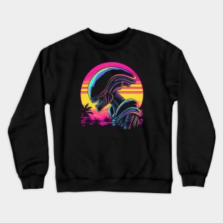 Xenomorph retrowave Crewneck Sweatshirt